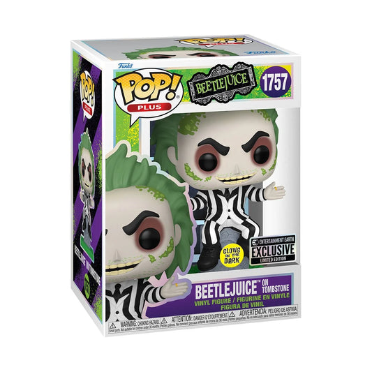 Funko Pop! PLUS Beetlejuice on Tombstone Glow (Entertainment Earth)