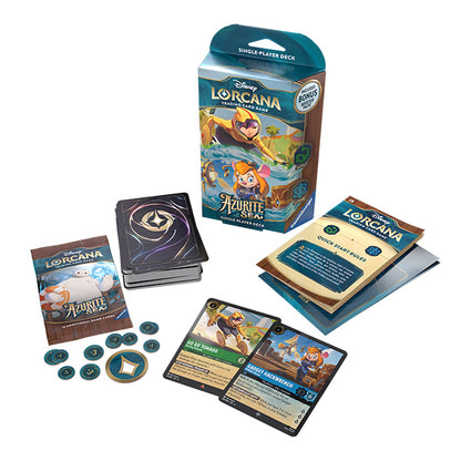 Disney Lorcana: Azurite Sea Starter Deck (Emerald & Sapphire) - Azurite Sea