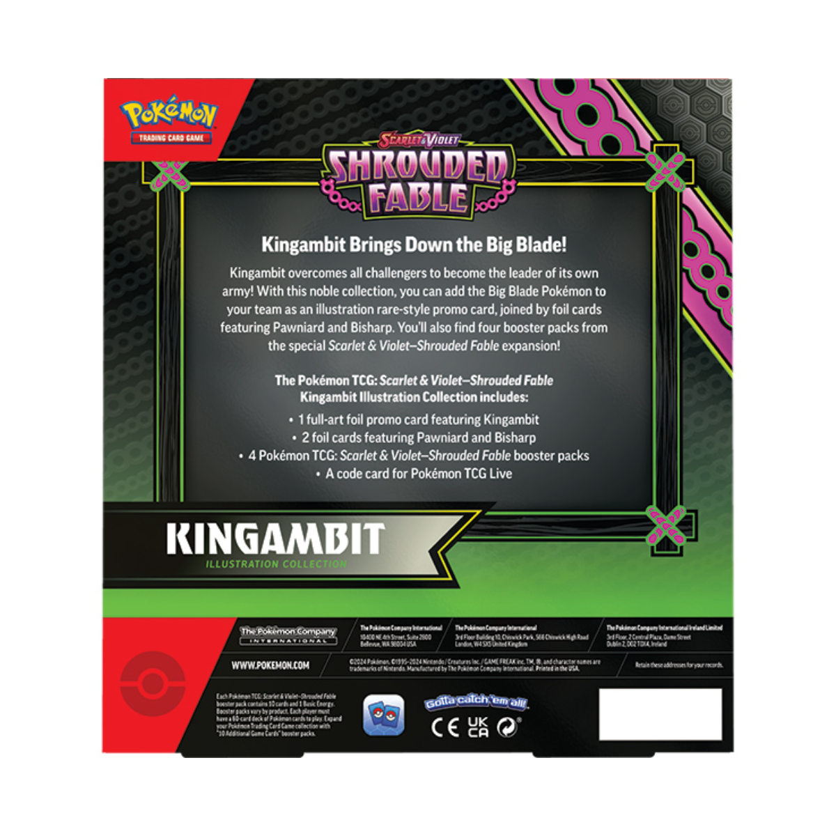 Pokemon TCG: Scarlet & Violet 6.5 Shrouded Fable - Kingambit Illustration Collection