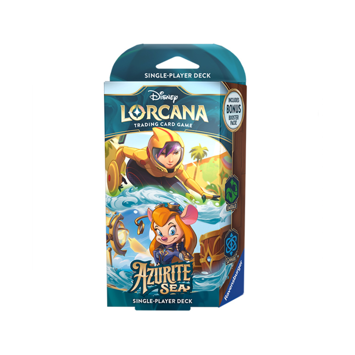 Disney Lorcana: Azurite Sea Starter Deck (Emerald & Sapphire) - Azurite Sea