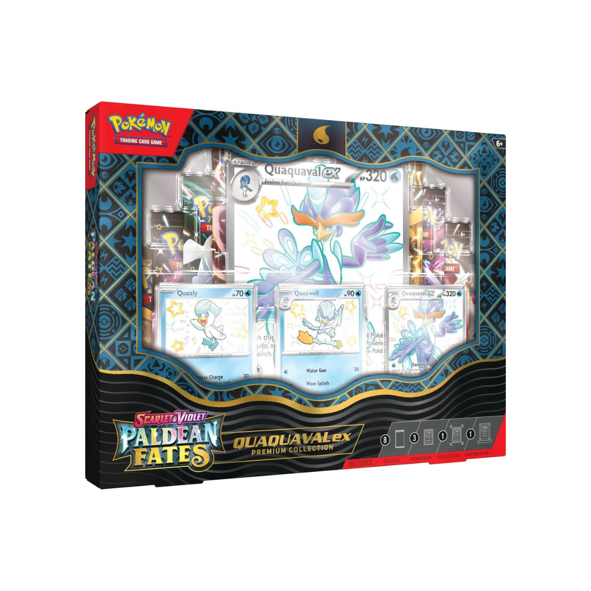 Pokemon TCG: Scarlet & Violet 4.5 Paldean Fates - Quaquaval ex Premium Collection Box