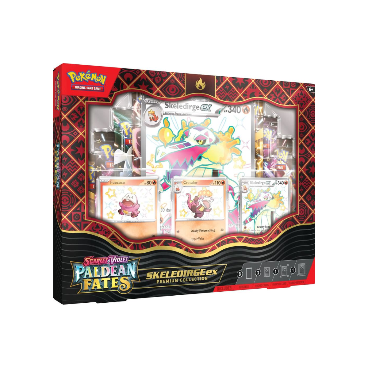 Pokemon TCG: Scarlet & Violet 4.5 Paldean Fates - Skeledirge ex Premium Collection Box