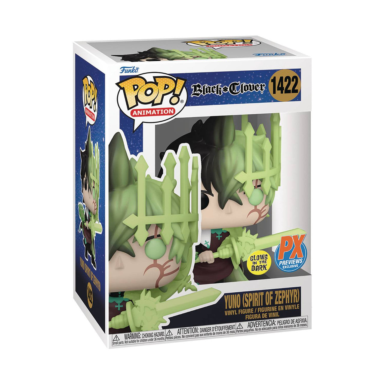 Funko Pop! Black Clover - Yuno Spirit of Zephyr Glow (Entertainment Earth)