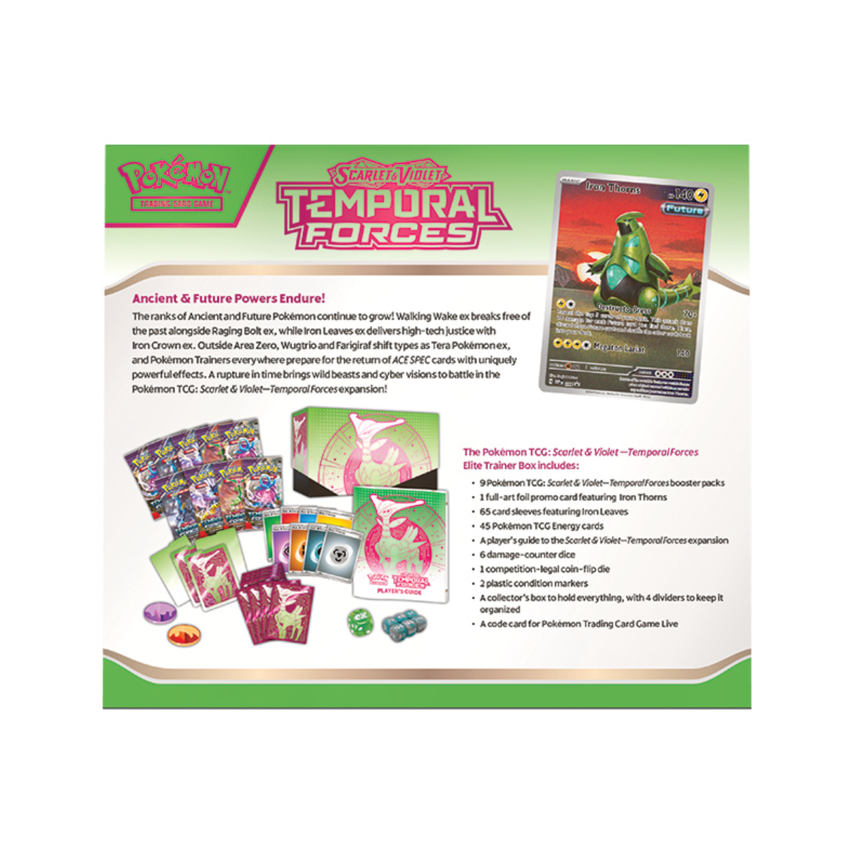 Pokemon TCG: Scarlet & Violet 05 Temporal Forces- Elite Trainer Box