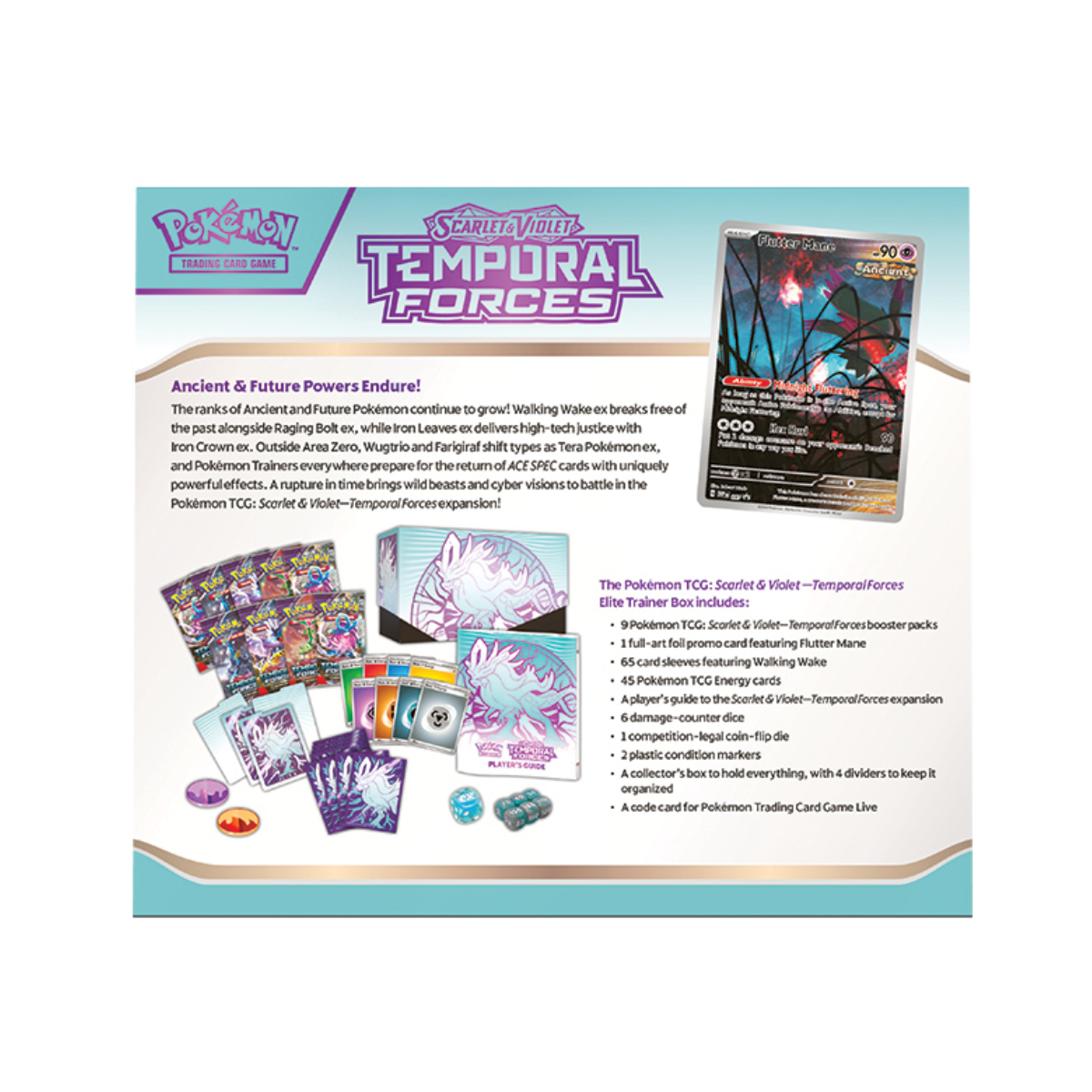 Pokemon TCG: Scarlet & Violet 05 Temporal Forces- Elite Trainer Box