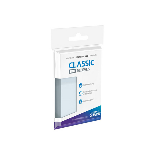 Card Sleeves: Classic Soft Sleeves Standard Size- Transparent (100)