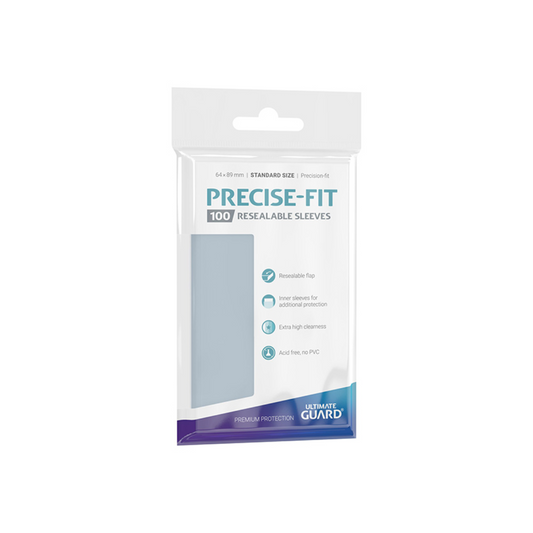 Card Sleeves: Precise-Fit Sleeves Standard Size- Transparent (100)