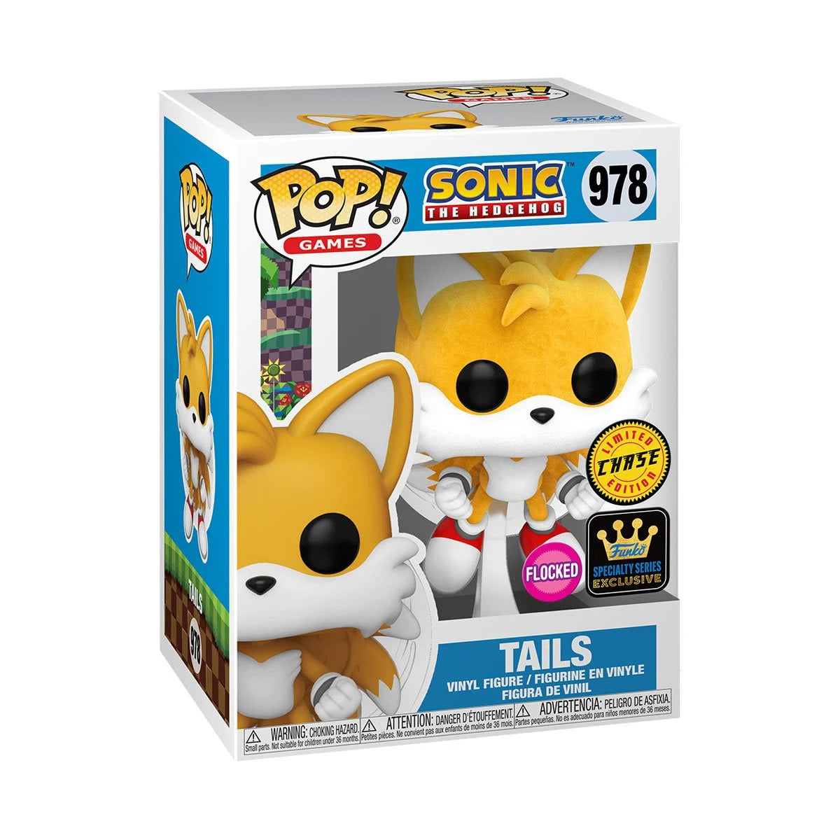 Funko Pop! Sonic the Hedgehog - Tails Flying Flocked CHASE (Specialty Series)